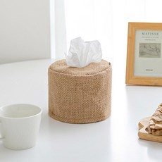 ssueim 復古藤編圓形面紙套 2入, 單色