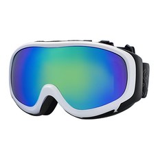 FANTON 滑雪板護目鏡 CRE30WY + 小袋隨機發貨套組, 白色（框架）+ 黃色 Revo 鏡子（鏡頭）