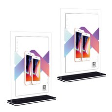 Atlaim 透明壓克力桌子防濺屏隔斷垂直 A5 2p, 單一顏色