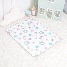 OYBY 竹棉印花防水墊, 象牙白