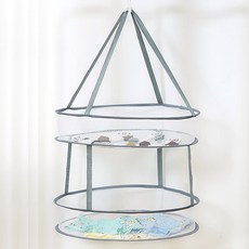 2層曬衣網 L號 62*38*39cm 灰色, 1個