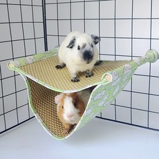Yoreungae Hello Summer 雙層小動物吊床 28 x 18 x 13 cm, 1個, 綠色兔子
