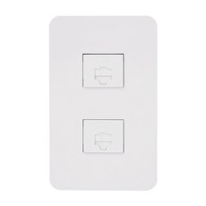 CHEIL ELECTRIC 燈開關蓋8P 2區白色, 1個