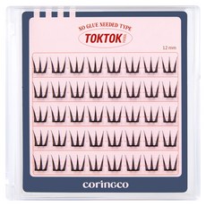 corinGco TokTokHara 免膠假睫毛 Muse 12mm, 黑色, 1個