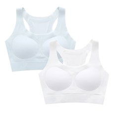 Juniday 無痕馬卡龍色A款學生內衣2件組