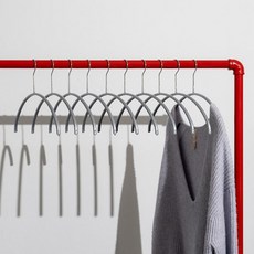 MAWA 防滑輕質弧形衣架 銀色 輕巧防滑不佔空間, 10個