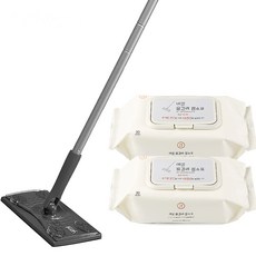 Yemil 雙面拖把清潔濕巾 70克 30張 x 2包 + 拖把套組, 1組