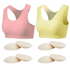 soleil 女童學生無痕親膚Y字型內衣2件 + 胸墊4片組