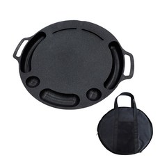 IH感應雙耳分格不沾烤盤+專用收納包, 1組, 直徑 38 厘米 x 高 4 厘米