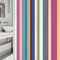 北歐風浴簾 1520*1880mm sc16+不鏽鋼掛鉤 12入+白色掛桿, 1套