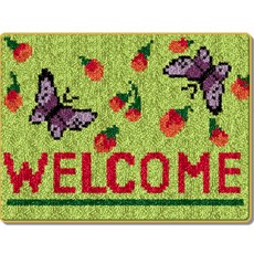 곤충 나비 러그 카펫 DIY 스킬 자수 세트 중국어버전 흰색인쇄메쉬, NO 04, 1세트