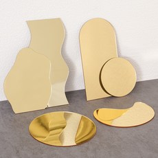 大韓無框非典型感性立台鏡金色套組 OBJ-30GD, 金黃色