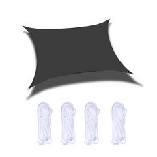 듀로쉐 야외 방수 사각 자외선차단 타프 L, 블랙, 1개