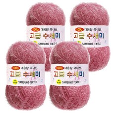 Yarna 100g 大容量高級菜瓜布編織線 4入 + A款印刷圖案 8種組合, 120 印度粉, 1套
