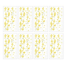 인도사이다 꽃 사이 꽃 스티커, 씀바귀, 8개