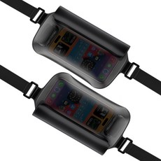 Meichel 耐用素色手機收納防水腰包 10723, 2個, 黑色