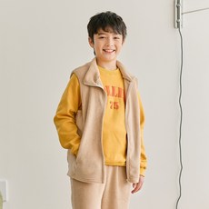 Uravi 兒童Bolleung刷毛高領拉鍊保暖背心