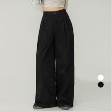 Cotton Closet 女款 長/短版 雙褶寬褲