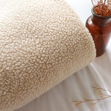 單面顆粒羊絨布, 米色