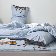 쁘리엘르 마이호텔 60수 고밀도 워싱 홑겹 이불 커버 풀세트 리본형