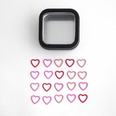 야나 삼색 하트 단수링 20p + 알루미늄케이스, 랜덤발송(단수링), 1세트 랜덤발송(단수링), 1세트