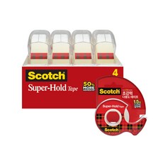 3M Scotch 超強力多功能透明膠帶 4入+膠帶台, 1組