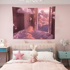 더플로우커머스 감성적인 핑크 필터 홈인테리어 태피스트리, 10