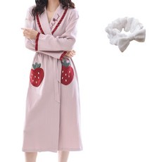 Haisley 高級浴袍 + 面帶套組 M YP12, 粉色的, 1套