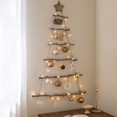 美麗的裝飾感浪漫牆樹 6 步 + 裝飾套裝, 金黃色