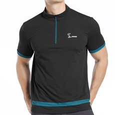 Minsung Company 男款半拉鍊運動登山短袖T恤