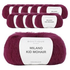 SEVY Philip Textile 米蘭諾小馬海毛針織線, 93紅寶石色, 10個