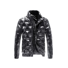 男款Basic簡約圖案戶外羽絨夾克 #S016