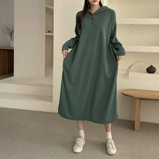 大尺碼連帽孕婦連身裙 4105款