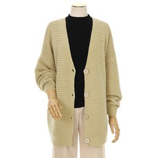페이지플린 여성용 루즈핏 골지 가오리 니트 가디건 P3CCA018C