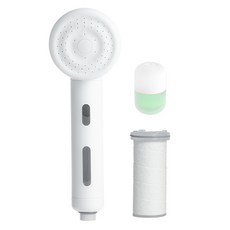 SHIFT 維生素膠囊淋浴 + 膠囊 + 濾水器套裝羅勒和草, 1套, 白色
