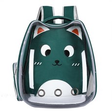 YOU&ME寵物太空船角色後背包, 綠色