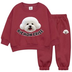 Little rabbit 兒童刷毛比熊犬上下褲裝組