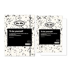 WANNATHIS 6孔網格活頁紙組 A5, 1套, 02斑點狗（象牙色+黑色）