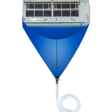 Dimis 立式冷氣機清潔防水罩 藍色罩 + 水管 45 x 105 cm, 1個, 單一商品