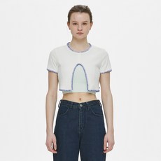 mulawear 女款毛圈布疊層式短袖T恤 AWSDTS148