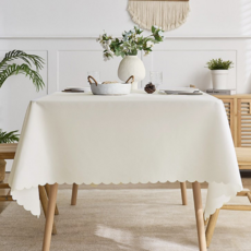 홈르네 행사 레이스 식탁보, 크림, 180 x 140 cm, 1개