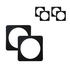 DONGKWANG Safety 彩色交通錐蓋 重量加固板, 6個, 黑色