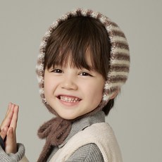 whitesands 兒童款毛茸茸條紋圍巾Narni