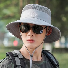 선빛정보통신 Blen Safari 透氣釣魚登山帽, 灰色