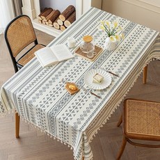 MarketA 波希米亞流蘇布藝桌布, 款式 1, 1個, 80 x 120 cm