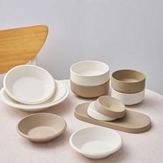 L'assiette Dillo 2人餐具組 13p, 1套, 混色(冬日白 + 秋日棕), 13種