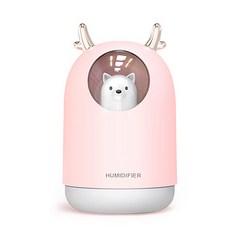 狐狸角火箭USB加濕器, 粉紅色