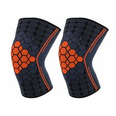 I Love Fit Point Line 緹花護膝 橘色, 2個