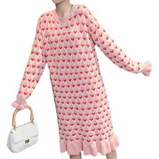 孕婦心形針織連身裙 SM488