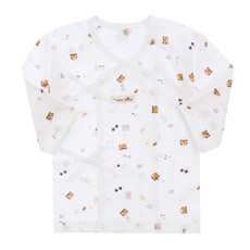 Organic Boom 四季老虎圖案新生兒棉布肚衣